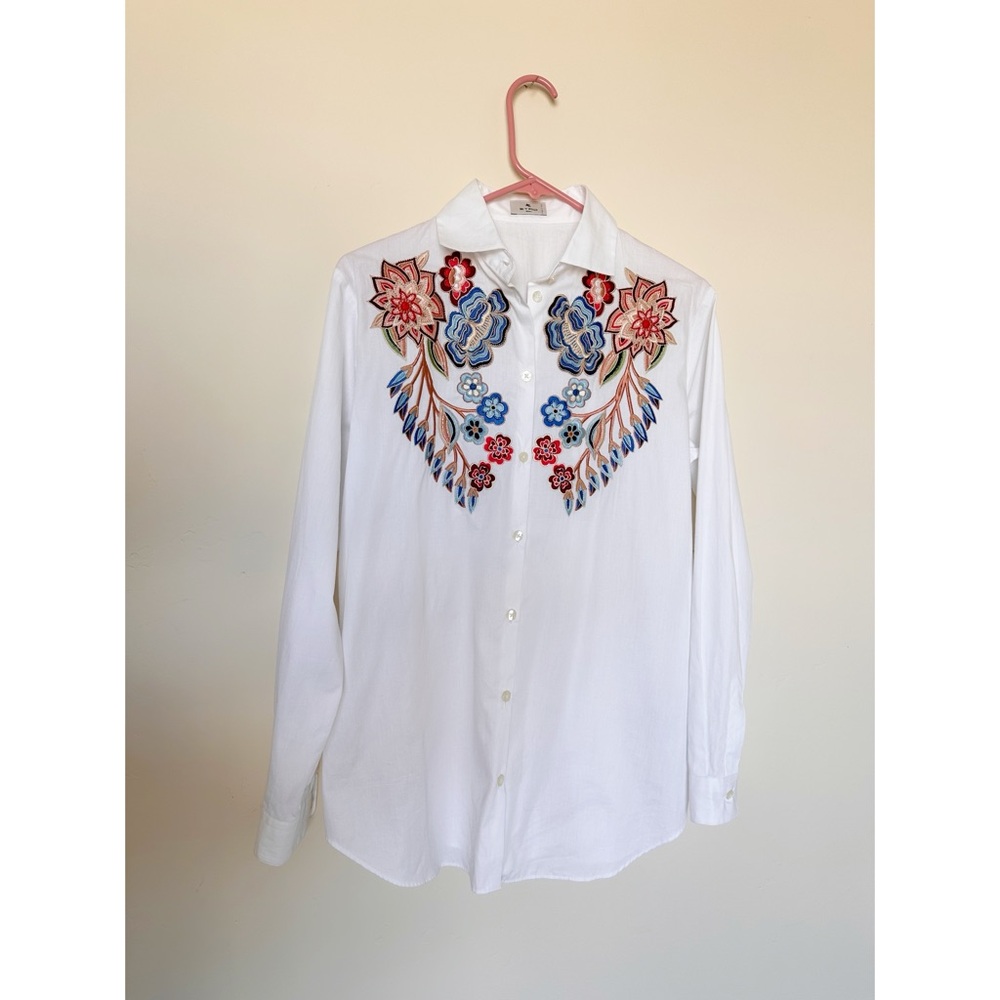 Etro Floral Embroidery Cotton Shirt - Picture 4 of 9